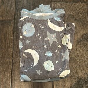 Little Sleepies Gray and Blue Pajama Set with Celestial Design
